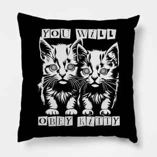 Obey Kitty Hypnotic Command Pillow