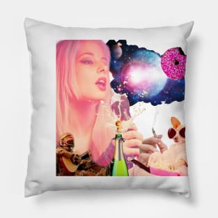 Cosmic Pop Diva: Singing Champagne in the Universe Pillow