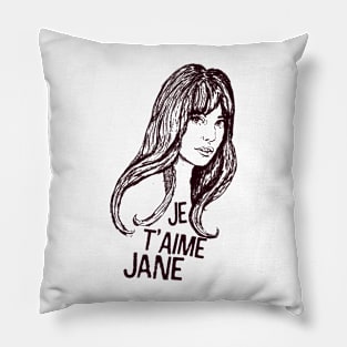 Je T’aime Jane Birkin Pillow