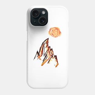 jagged mountain sketch Phone Case