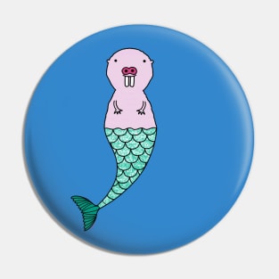 Naked Mole Rat Mermaid Pin