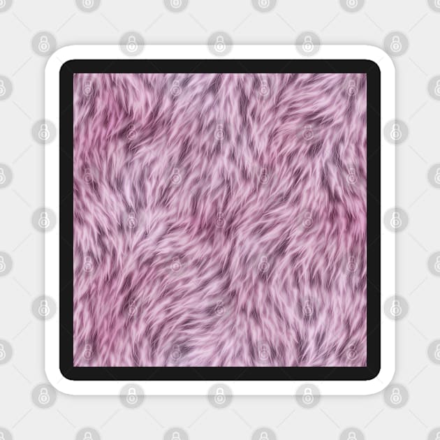 Rose Pink Fur Design Magnet by CraftyCatz