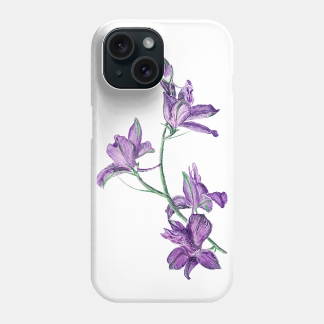 Delphinium Phone Case by feafox92