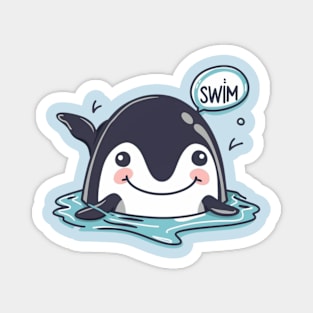 Swim orca Magnet