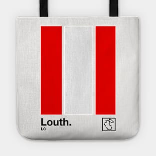 County Louth, Ireland - Retro Style Minimalist Poster Design Tote