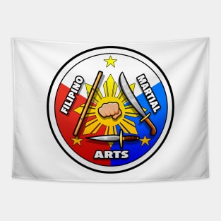 Filipino Martial Arts Logo (classic Filipino Flag style) Tapestry