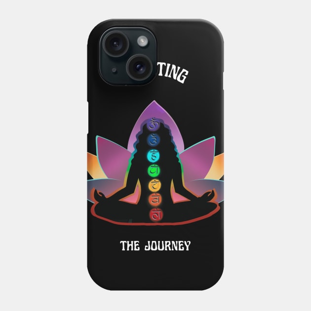 Trusting The Journey, Mantra. Chakras Aligned, Lotus Flower. Phone Case by Anahata Realm