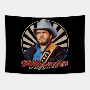 Vintage 80s Merle Haggard Tapestry