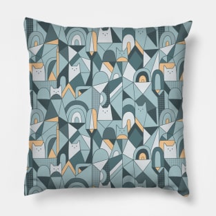 Geometric Cats Pillow