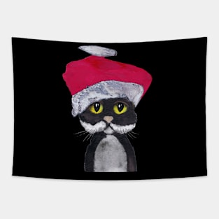 CHRISTMAS CAT Tapestry