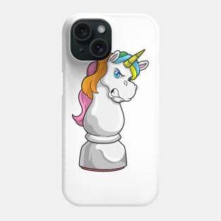 Chess Piece knight as Unicorn - Chess Phone Case