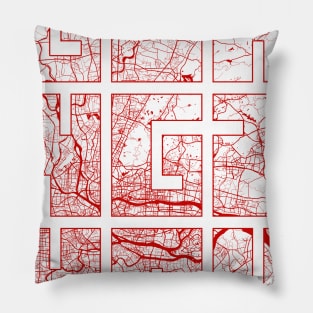 Guangzhou, China City Map Typography - Oriental Pillow