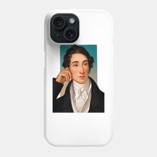 German Composer Carl Maria von Weber illustration Phone Case