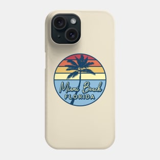 Miami Beach Florida Retro Sunset Phone Case