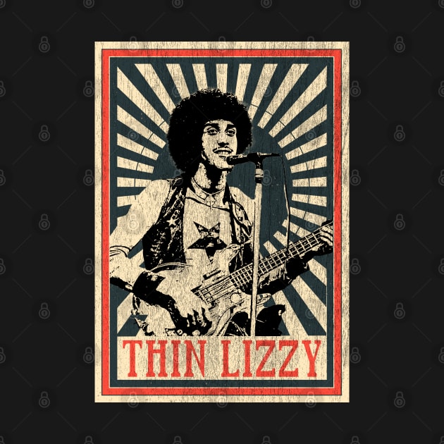 Vintage Poster Thin Lizzy 1977s by Odd Even