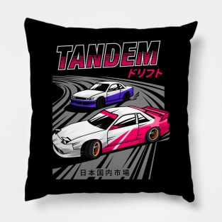 JDM cars drift Tandem Pillow