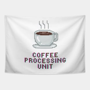 Coffee processing unit Pixel Art Tapestry