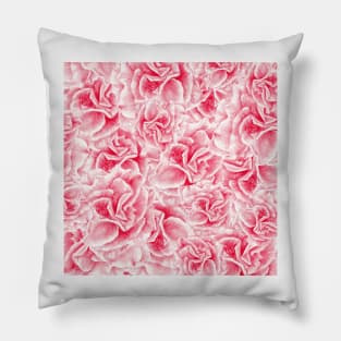 pattern with watercolor pink flowers Pillow