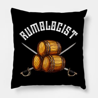 Rumologist Rum Drinker Pirate Alcohol Fun Party Pillow