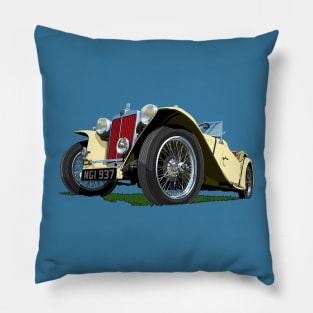 1937 MG Midget in cream Pillow