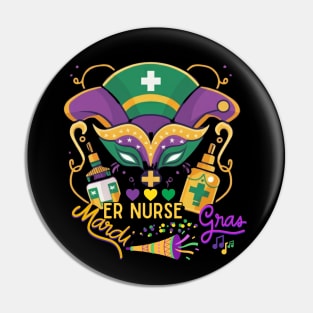 RN Mardi Gras Nurse Crew Family Group funny Nursing Pin