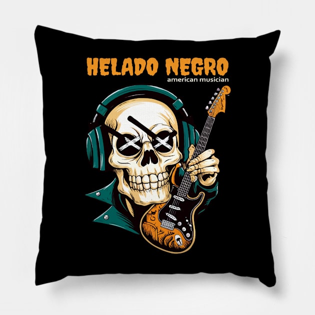 helado negro Pillow by mid century icons