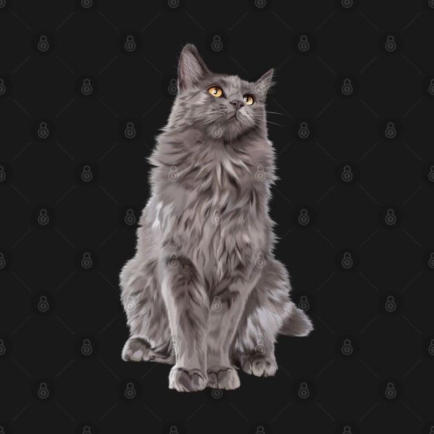 Grey Persian Cat by Markyartshop
