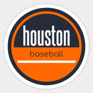 Houston Astros Vintage Classic name logo type & Astrodome Die-cut Round  STICKER