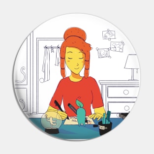 Artist girl Pin