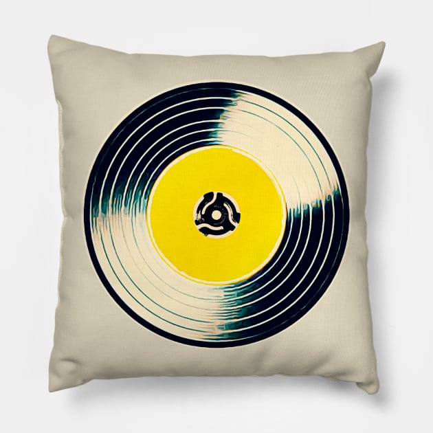 45 RPM Vinyl Record Pillow by Spindriftdesigns