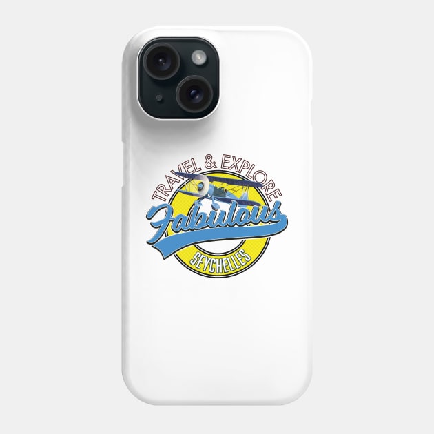 Travel explore fabulous Seychelles logo Phone Case by nickemporium1