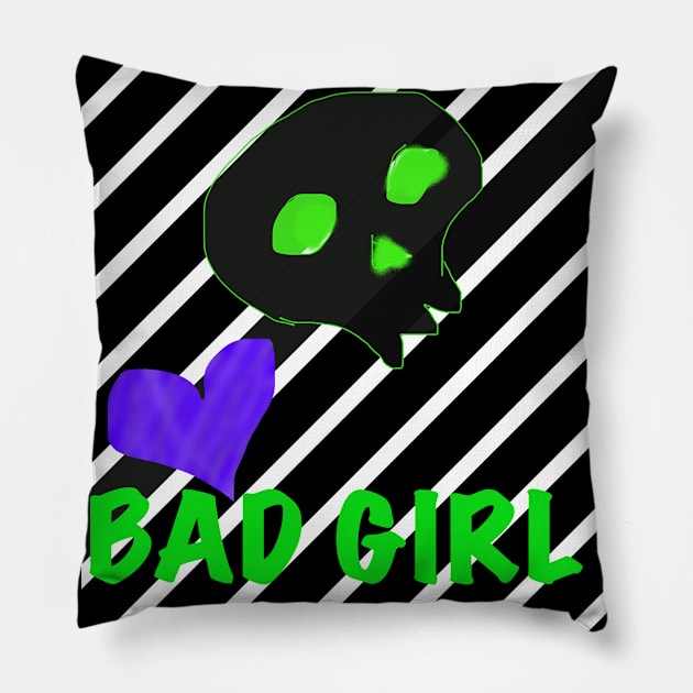 Bad Girl Pillow by Nicole's Nifty Shop