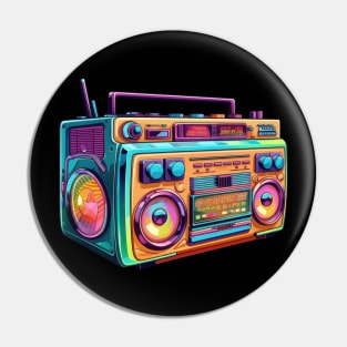 Radio 90s retro Pin