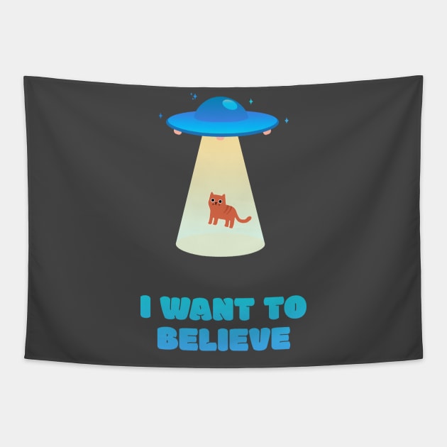 I want to believe - Cat come back home! Tapestry by MiaouStudio