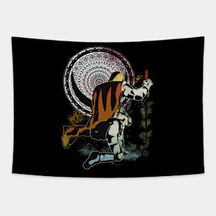 Knight at night Tapestry