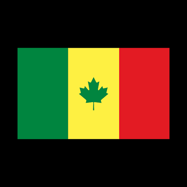 Senegal / Canada Flag Mashup by phneep