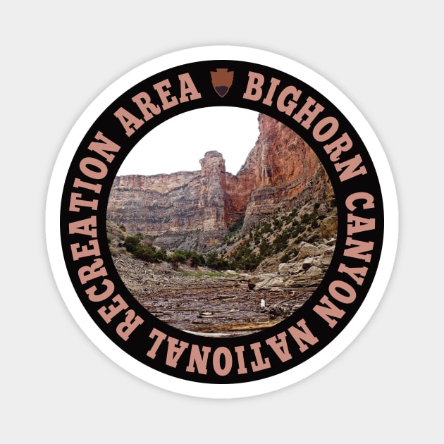 Bighorn Canyon National Recreation Area circle Magnet by nylebuss
