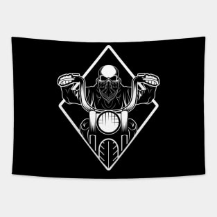 Skeleton biker Tapestry