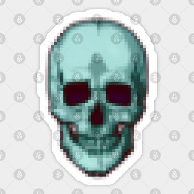 Skull (PIXEL ART) Sticker for Sale by RDX84