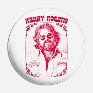 Kenny Rogers / Vintage Style Fan Art Pin