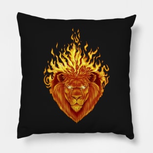 Lion Flaming Mane Pillow