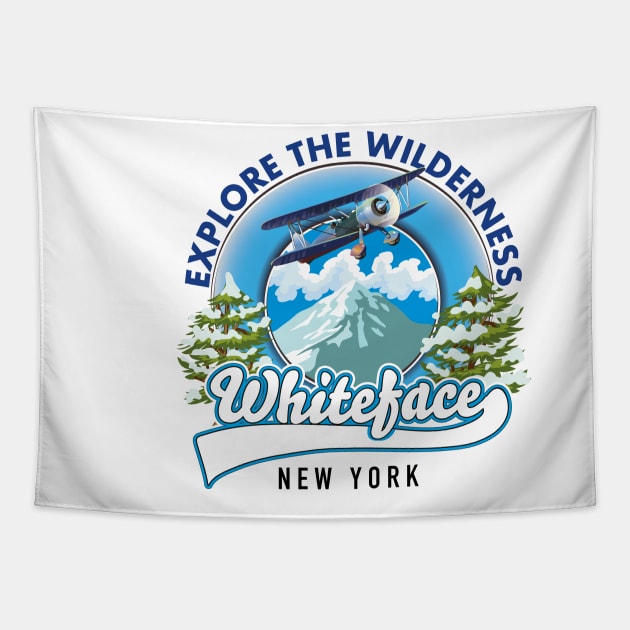 Explore the Wilderness Whiteface New York Tapestry by nickemporium1