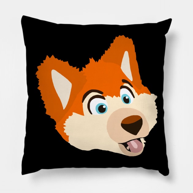 Orange Furry Furry Pillow TeePublic