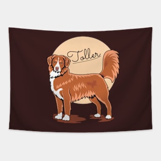 Toller Waiting For You Tapestry