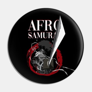 afro samurai warrior - black power Pin