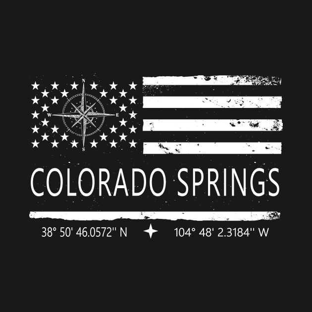 Us Flag Colorado Springs, Colorado Springs City Love by TahudesignsAT