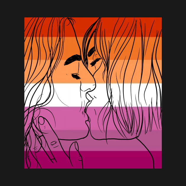 Women Kissing by Witchvibes