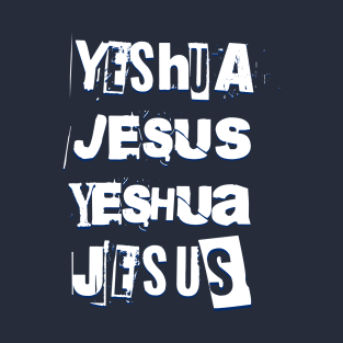 Yeshua Jesus Yeshua Jesus collage (dark background) T-Shirt