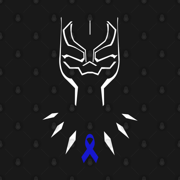 Discover Black Panther Tribute Blue Ribbon - Black Panther - T-Shirt