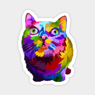 Magic Cat - Colorful Cat Painting Magnet